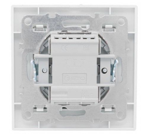 Выключатель 2-кл. СП Минск 10А IP20 бел. Basic EKF ERV10-023-10