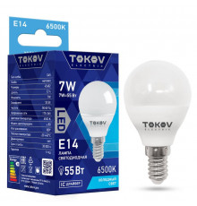 Лампа светодиодная 7Вт G45 6500К Е14 176-264В TOKOV ELECTRIC TKE-G45-E14-7-6.5K