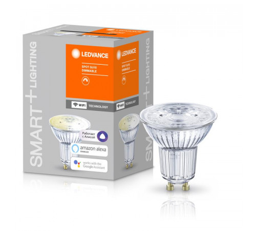 Лампа светодиодная SMART+ WiFi SPOT GU10 Dimmable 40 45град. 5Вт/2700К GU10 LEDVANCE 4058075485655