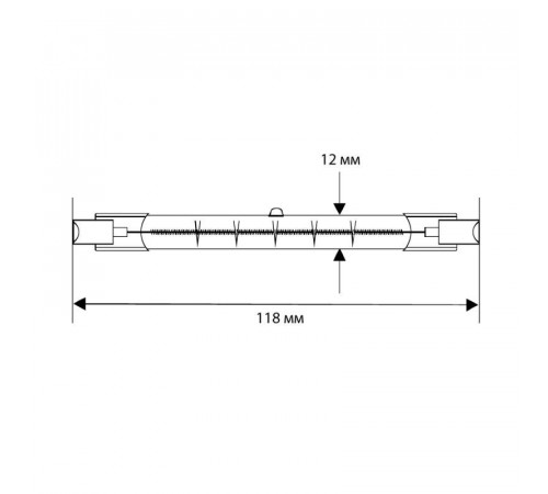 Лампа галогенная J118 300Вт линейная R7s 3000К 240В лин. 118мм Camelion 2936