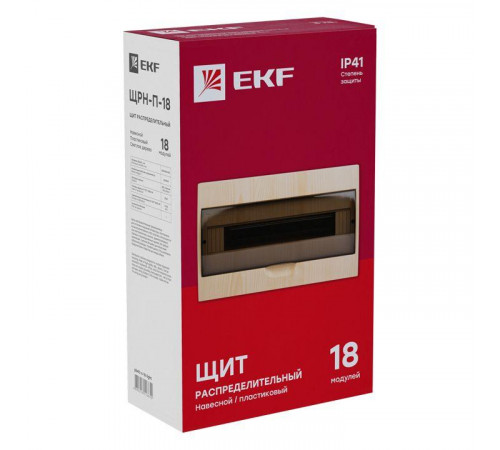 Щит ЩРН-П-18 IP41 светлое дерево PROxima EKF pb40-n-18-light