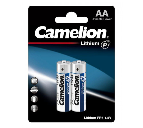 Элемент питания литиевый AA/FR6 1.5В Lithium FR6-BP2 BL2 (уп.2шт) Camelion 15241