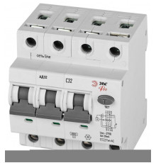 Выключатель автоматический дифференциального тока 3P+N C32 30мА тип АC защита 230В АВДТ 4.5кА PRO D32E4C32АC30P АД32 электронное Эра Б0057796