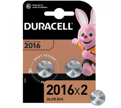 Элемент питания литиевый CR2016 BP-2 (блист.2шт) Duracell Б0037271