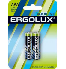 Элемент питания алкалиновый AAA/LR03 1.5В Alkaline BL-2 (блист.2шт) Ergolux 11743