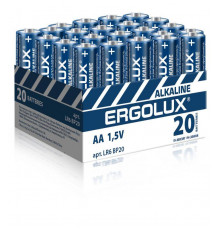 Элемент питания алкалиновый AA/LR6 1.5В Alkaline BP-20 ПРОМО (уп.20шт) Ergolux 14675