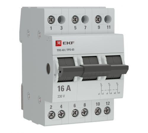 Переключатель трехпозиционный ТПС-63 3P 16А PROxima EKF TPS316