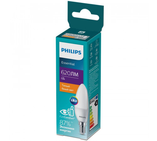 Лампа светодиодная ESS LEDCandle 6Вт B35FR 620лм E14 827 PHILIPS 929002970807