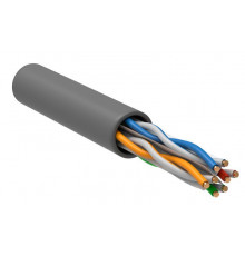 Кабель витая пара U/UTP кат.6 4х2х23AWG solid CU PVC сер. (м) ITK LC1-C604-111