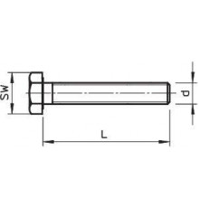 Комплект Болт+Шайба+Гайка М10х80 (шест/гол) SKS 10х80 F OBO 6418250