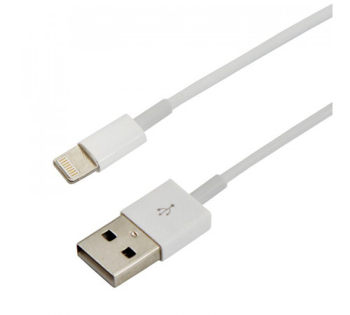 Кабель USB для iPhone 5/6/7 моделей original copy 1:1 бел. Rexant 18-0001