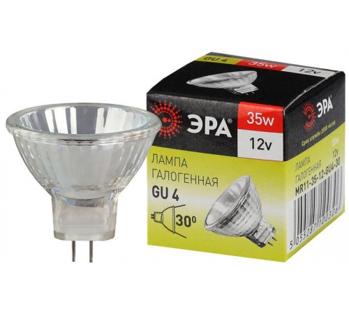 Лампа галогенная GU4-MR11-35W-12V-30Cl ЭРА C0027362