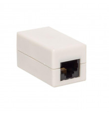 Адаптер проходной RJ45-RJ45 кат.5E неэкранир. TERACOM бел. EKF TRC-INLC-2RJ45-5EUTP-WH