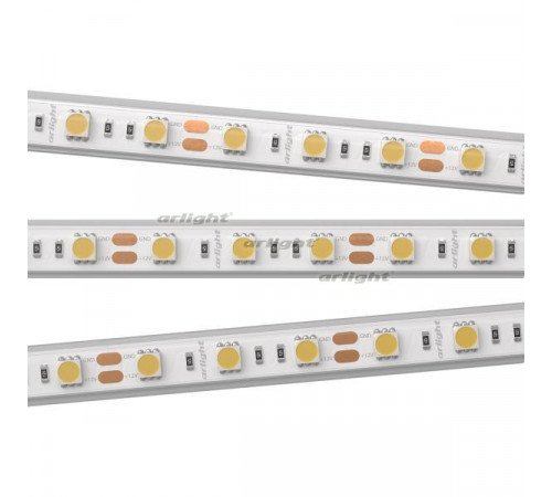 Лента светодиодная RTW 2-5000PS 12V White 6000К 2х(5060 300 LED LUX) 14.4Вт/м IP67 (уп.5м) Arlight 022323