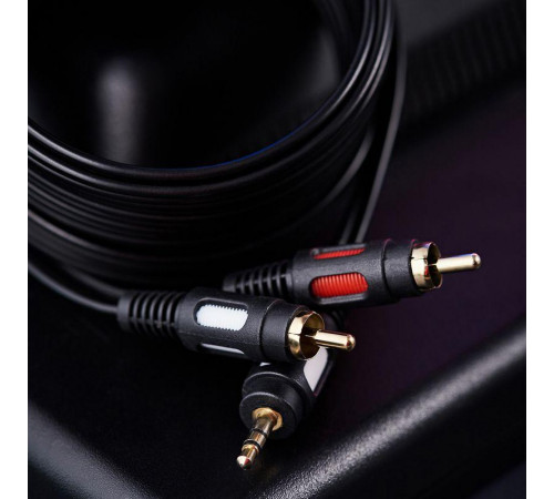 Шнур 3.5 Stereo Plug - 2RCA Plug 5м (GOLD) Rexant 17-4235