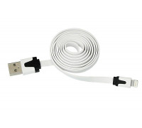 Кабель USB-Lightning для iPhone/PVC/flat/white/1m/Rexant 18-1974