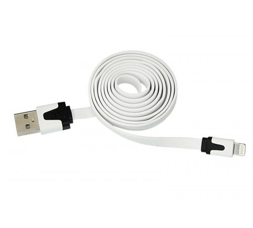 Кабель USB-Lightning для iPhone/PVC/flat/white/1m/Rexant 18-1974