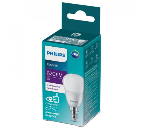 Лампа светодиодная ESS LEDLustre 6Вт P45FR 620лм E14 840 PHILIPS 929002971707