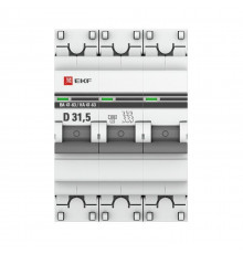 Выключатель автоматический модульный 3п D 31.5А 4.5кА ВА 47-63 PROxima EKF mcb4763-3-31.5D-pro
