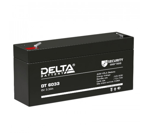 Аккумулятор ОПС 6В 3.3А.ч Delta DT 6033 (125мм)