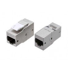 Адаптер проходной (coupler) Keystone Jack RJ45 (8P8C) кат.6 4 пары экранир. CA2-KJ-C6-SH-BK черн. Hyperline 444916