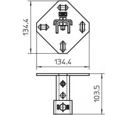 Держатель настенный 134х110х102 WBDHE 41 V2A OBO 1123195