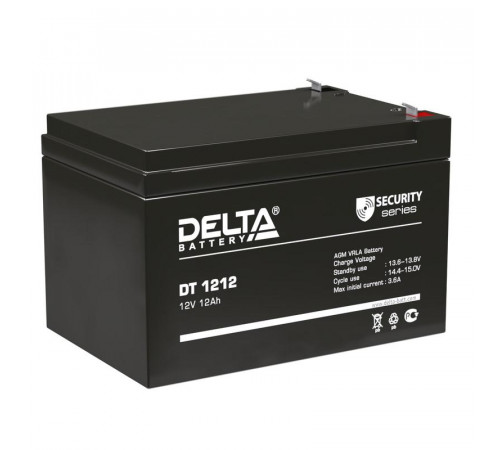 Аккумулятор ОПС 12В 12А.ч Delta DT 1212