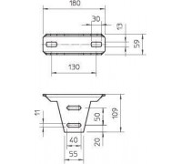 Кронштейн потолочный регулир. гор. оцинк. KU 5 V FT OBO 6348920