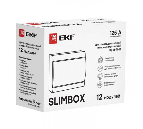 Щит ЩРН-П-12 "SlimBox" IP41 бел. дверца PROxima EKF sb-n-12w