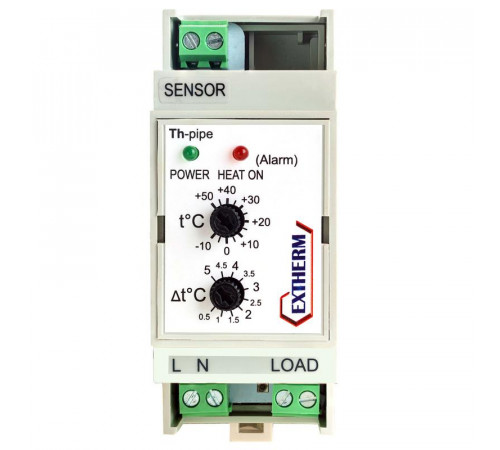 Термостат для управления системой электрообогрева на трубопроводах/резервуарах с настраиваемым гистерезисом EXTHERM Th-pipe