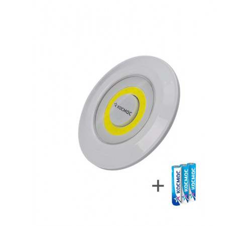 Фонарь-подсветка 3Вт COB LED 3xAAA (R03) корпус ABS-пластик самокл. поверхность в комплекте двустор. скотч КОСМОС KOC308B