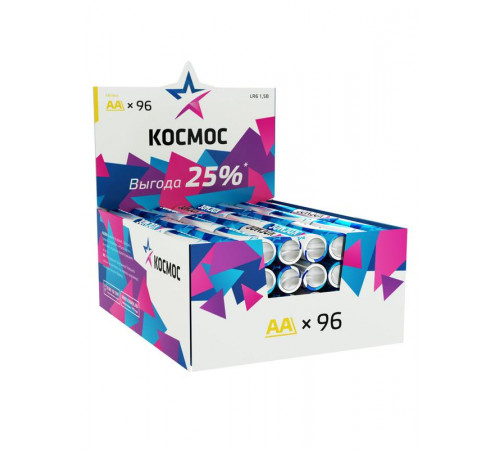 Элемент питания алкалиновый AA/LR6 (уп.96шт) КОСМОС KOCLR6_96BOX