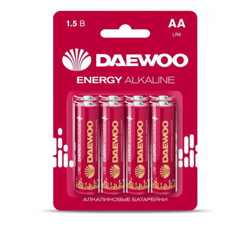 Элемент питания алкалиновый AA/LR6 1.5В Energy Alkaline 2021 BL-8 (уп.8шт) DAEWOO 5031081