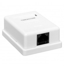 Розетка настенная TERACOM кат.5E неэкранированная 1 порт RJ-45 Dual IDC бел. EKF TRC-WBOX-1RJ45-5EUTP-WH