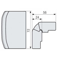 Угол внешний для канал-плинтуса AECN W бел. DKC 03141