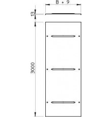 Крышка для лотка осн.600 L3000 сталь 1.5мм WDRL 1116 60 DD цинк-ламель OBO 6227616