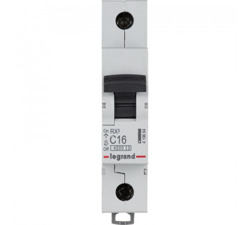 Выключатель автоматический модульный 1п C 16А 4.5кА RX3 Leg 419664