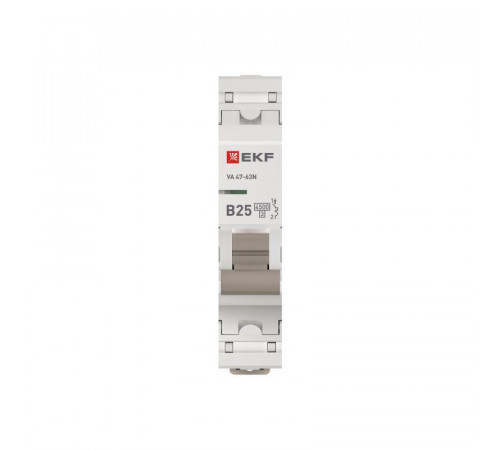 Выключатель автоматический модульный 1п 25А В 4.5кА ВА 47-63N PROxima EKF M634125B