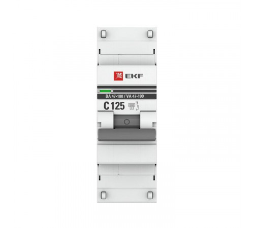 Выключатель автоматический модульный 1п C 125А 10кА ВА 47-100 PROxima EKF mcb47100-1-125C-pro