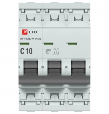 Выключатель автоматический модульный 3п C 10А 6кА ВА 47-63N PROxima EKF M636310C
