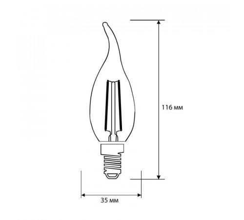 Лампа светодиодная филаментная LED12-CW35-FL/830/E14 12Вт 220В Camelion 13710