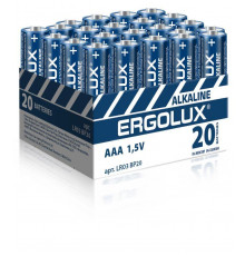 Элемент питания алкалиновый AAA/LR03 1.5В Alkaline BP-20 ПРОМО (уп.20шт) Ergolux 14674