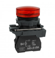 Лампа сигнальная OptiSignal D22 C5-L-M4 красн. пластик 230-240VAC XB5AVM4 КЭАЗ 332190