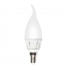 Лампа светодиодная LED-CW37-6Вт/WW/E14/FR ALM01WH пластик Uniel 08137