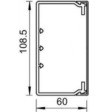 Кабель-канал 110х60 L2000 пластик WDK60110LGR свет. сер. OBO 6027121