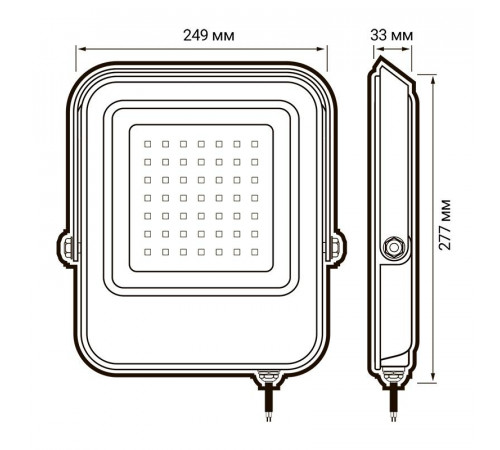 Прожектор светодиодный PFL-V 150Вт 6500К IP65 ДО Pro JazzWay 5039773