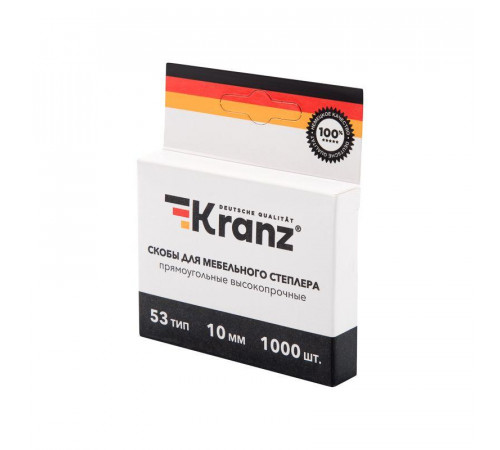 Скобы для мебельного степлера 10мм тип 53 (уп.1000шт) Kranz KR-12-5503