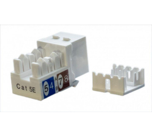 Вставка Keystone Jack RJ45 (8P8C) кат.5E KJ9-8P8C-C5e-90-WH бел. Hyperline 432595