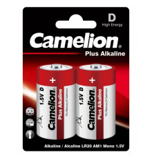 Элемент питания алкалиновый D/LR20 1.5В Plus Alkaline LR20-BP2 BL-2 (блист.2шт) Camelion 1654