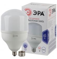 Лампа светодиодная высокомощная STD LED POWER T160-65W-6500-E27/E40 65Вт T160 колокол 6500К холод. бел. E27/E40 (переходник в компл.) 5200лм Эра Б0027924